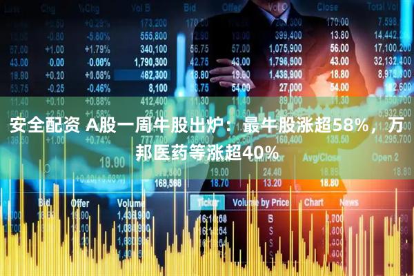 安全配资 A股一周牛股出炉:最牛股涨超58%,万邦医药等涨超40%