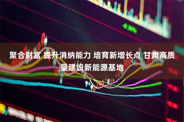 聚合财富 提升消纳能力 培育新增长点 甘肃高质量建设新能源基地