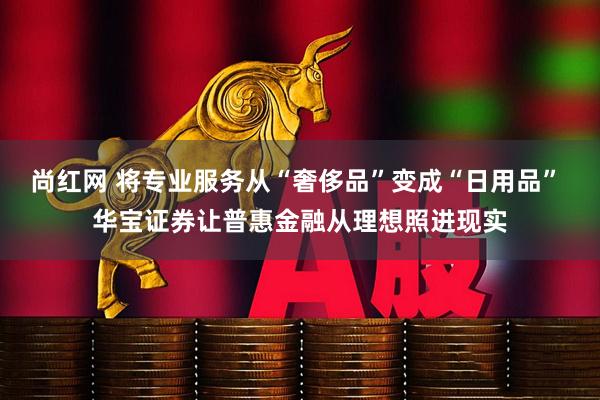 尚红网 将专业服务从“奢侈品”变成“日用品” 华宝证券让普惠金融从理想照进现实
