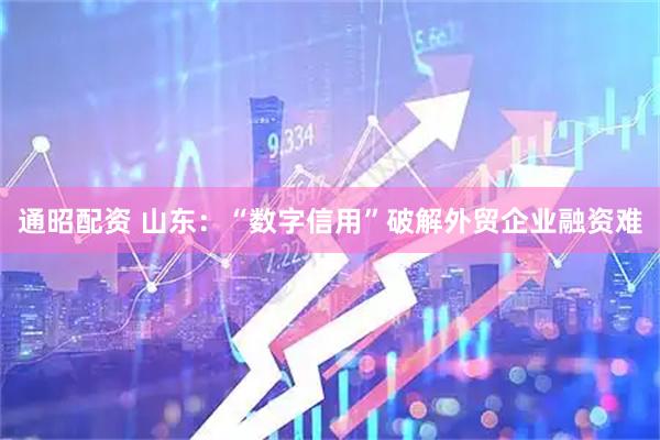 通昭配资 山东：“数字信用”破解外贸企业融资难